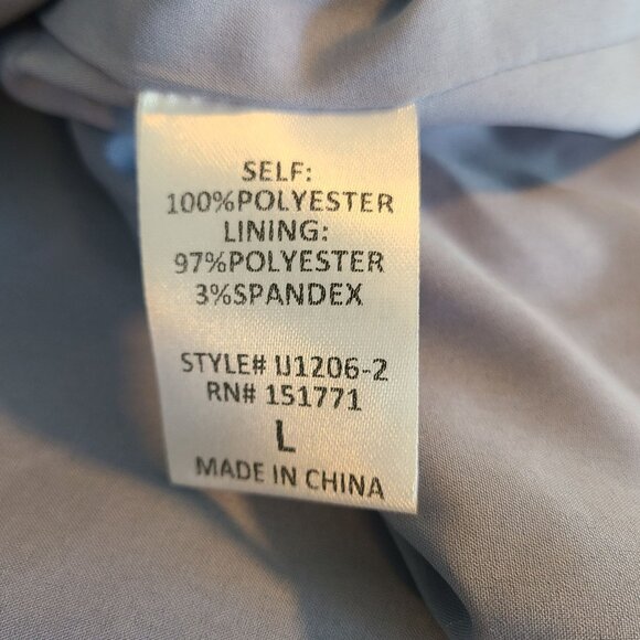 12th Tribe Powder Blue Satin Blazer Jacket NEW Classic Elegance Career Large - Picture 8 of 9